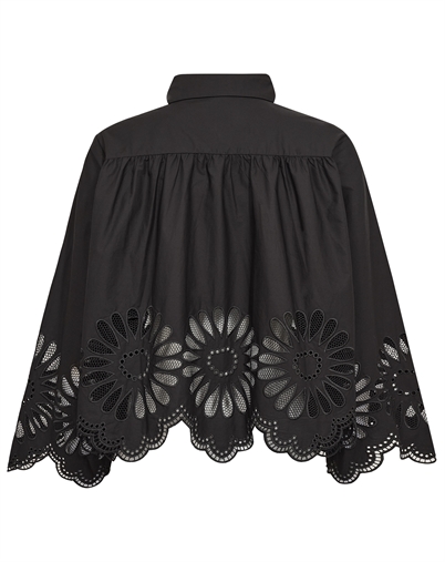 Co' Couture - MeliseCC Emb Skjorte - Black 